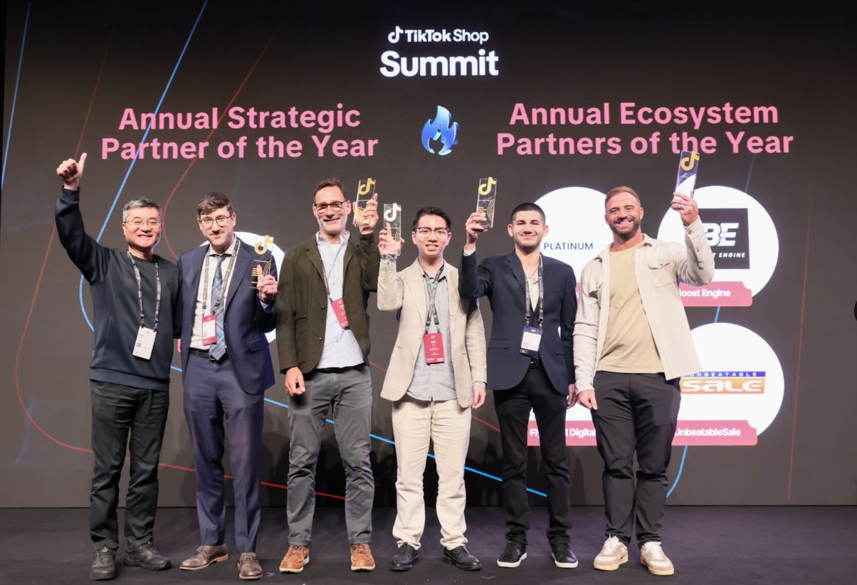 The Platinum Commerce team on stage at the TikTok Shop Summit